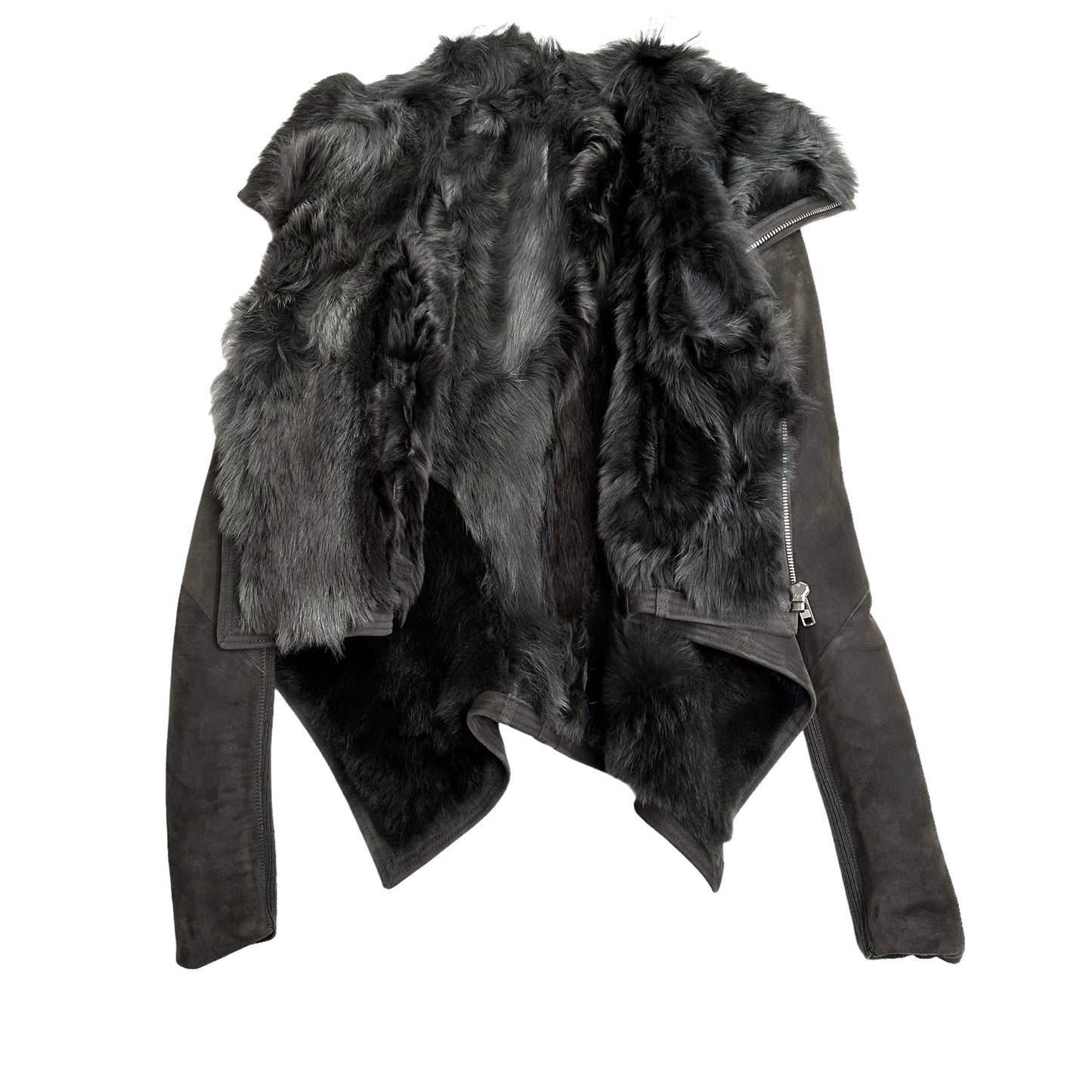 Suede and Fur Jacket - S