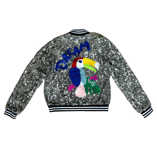 Dream Sequins Bomber Jacket - S