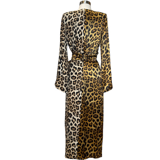 Leopard Silk Dress - S