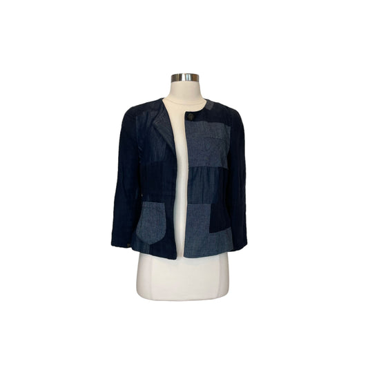 Navy Patchwork Jacket - 40