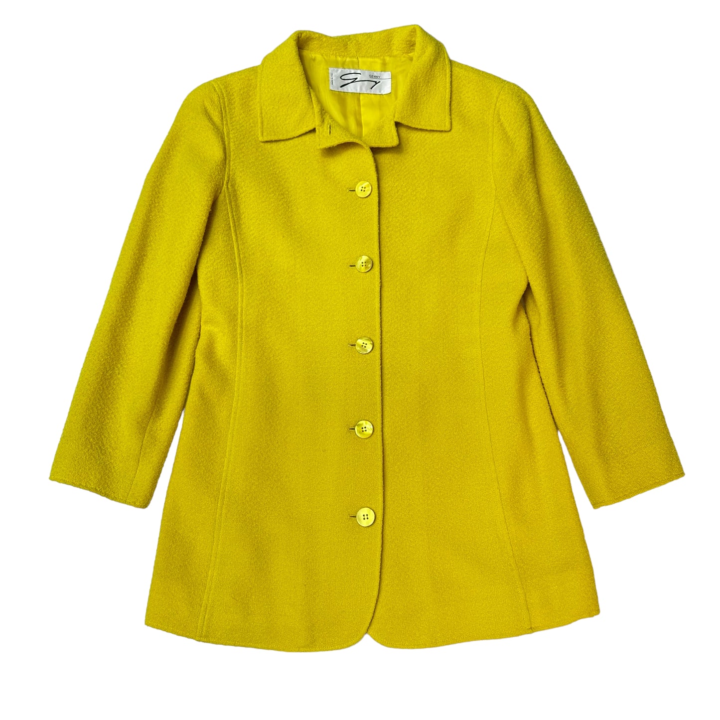 Vintage Yellow Skirt Suit - M