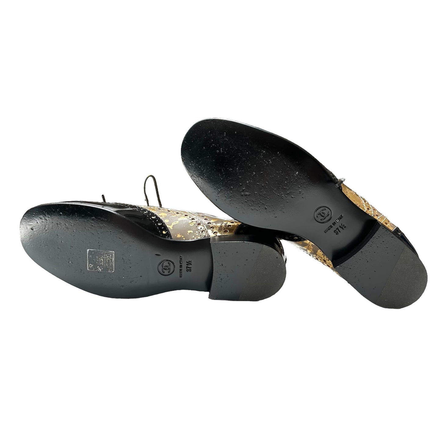 Black & Gold Loafers - 7.5
