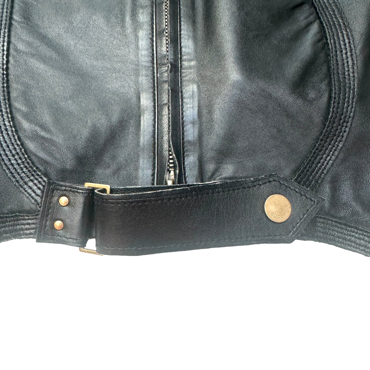 Black Leather Jacket by Tom Ford - S