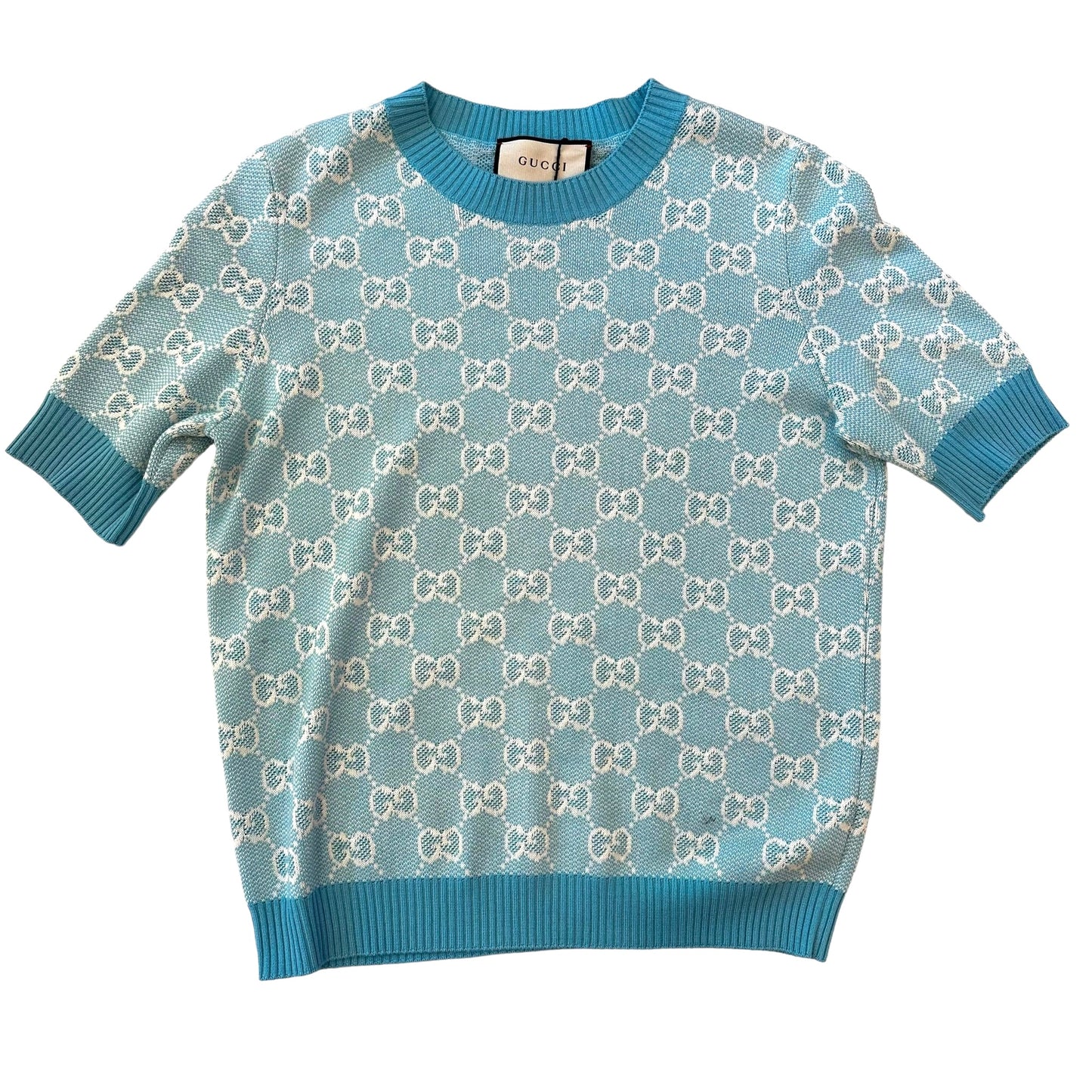 Turquoise Monogram Top - L