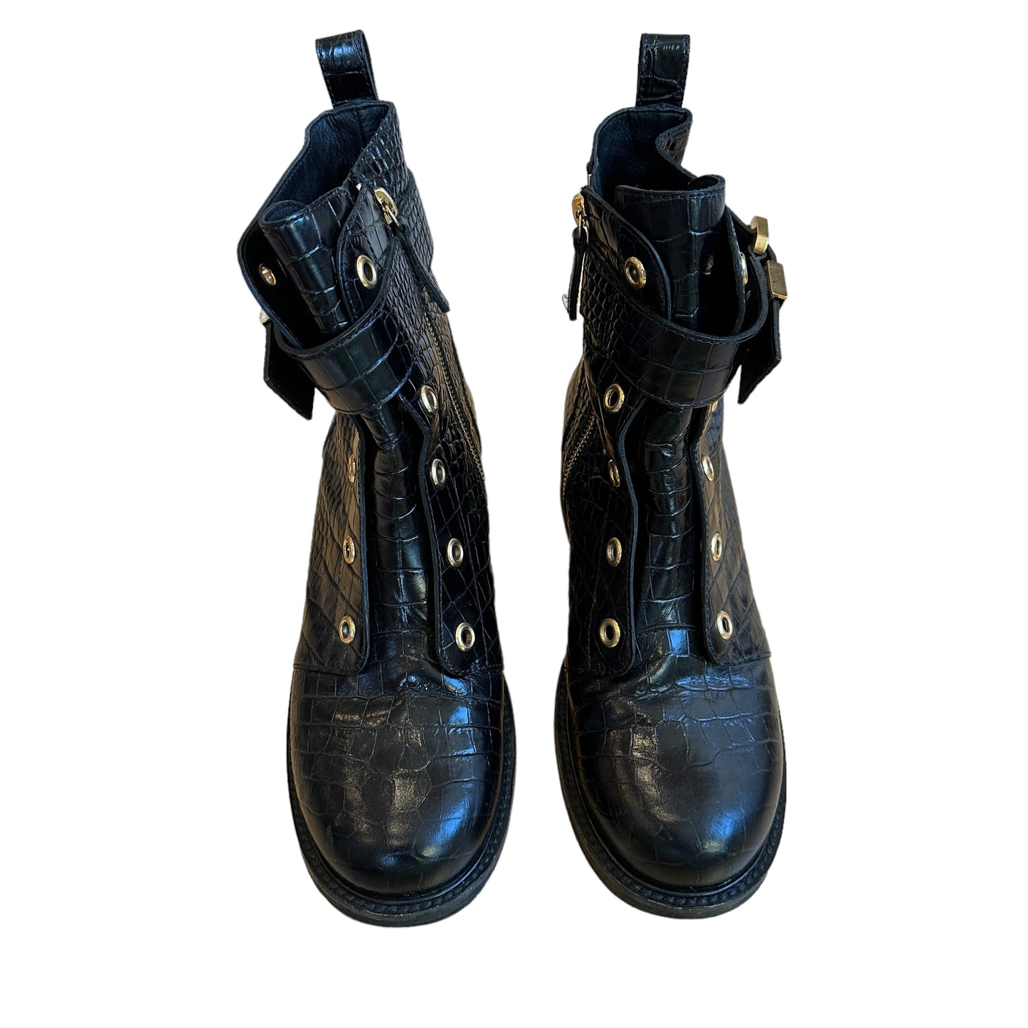 Black Combat Boots - 9