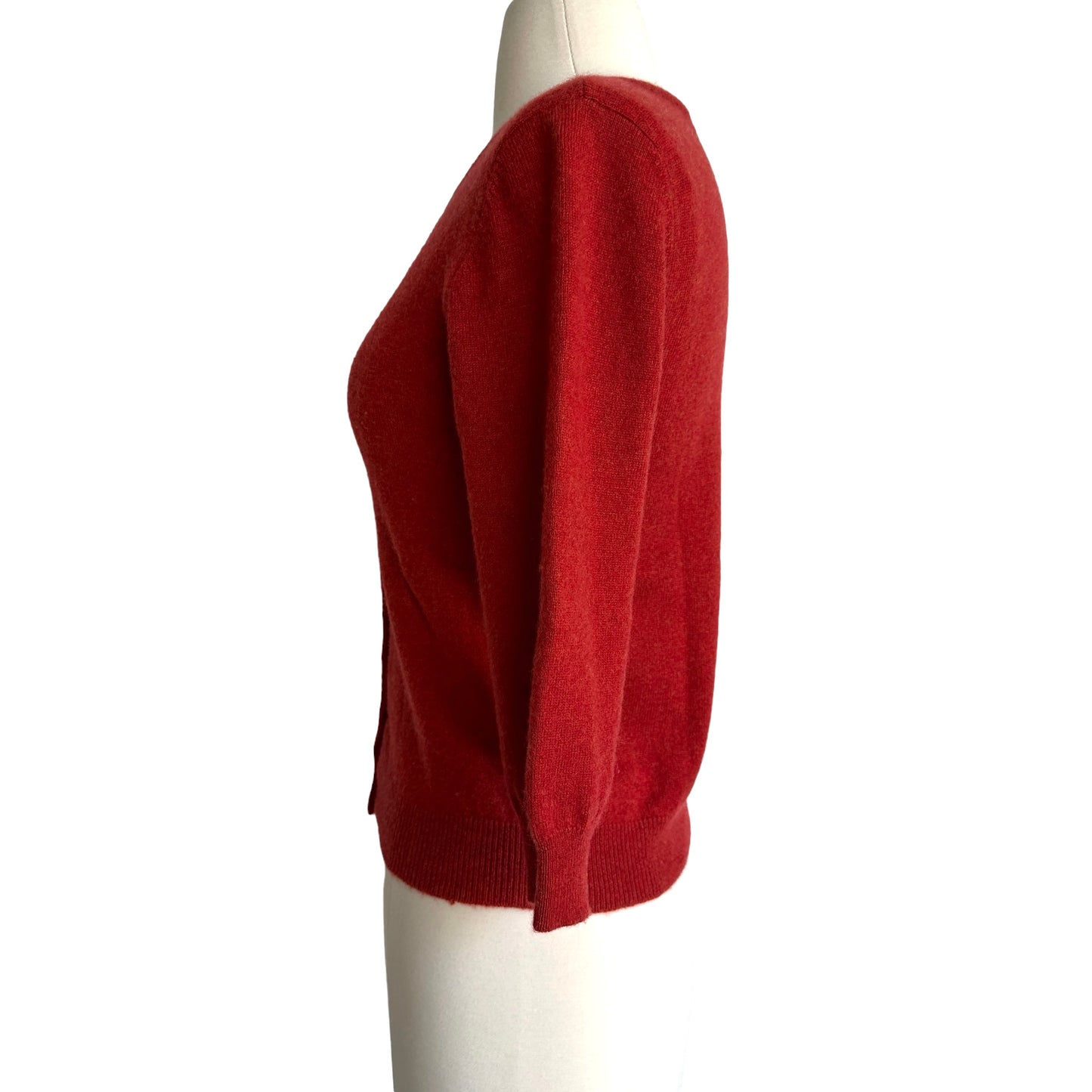 Red Cashmere Cardigan - XS