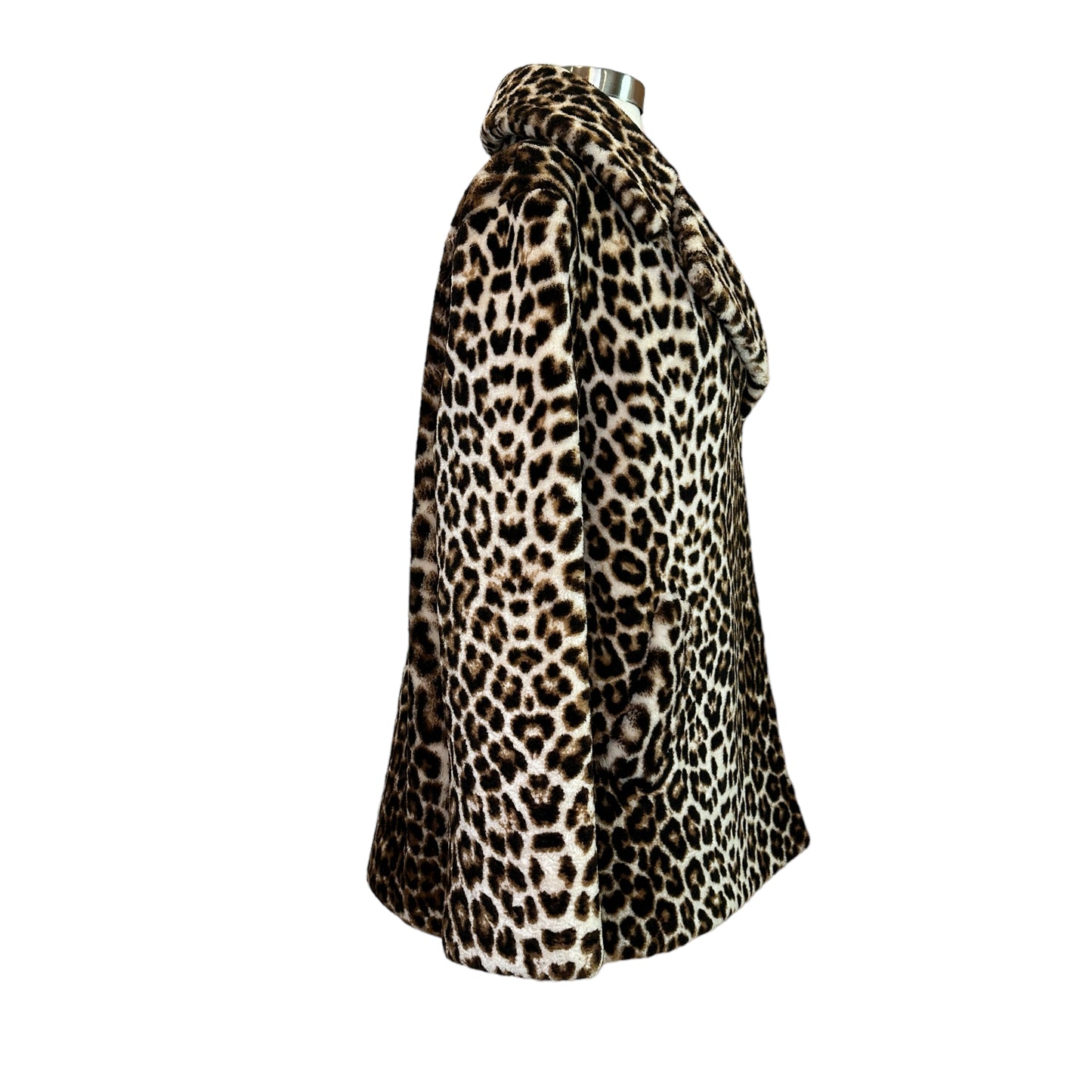 Leopard Printed Shearling Coat - M
