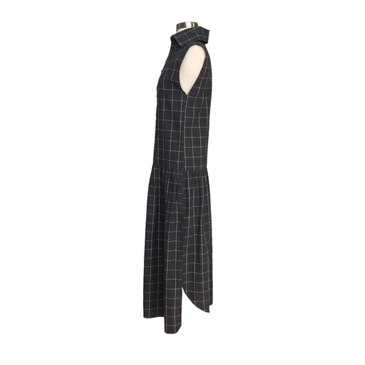 Long Plaid Cotton Dress - S