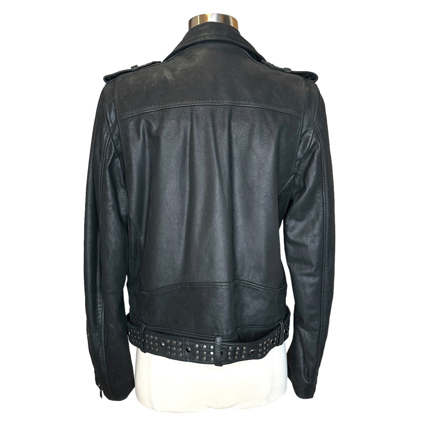 Studded Leather Jacket - M