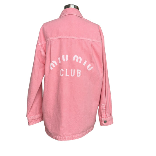 Pink Oversized Logo Jacket - S