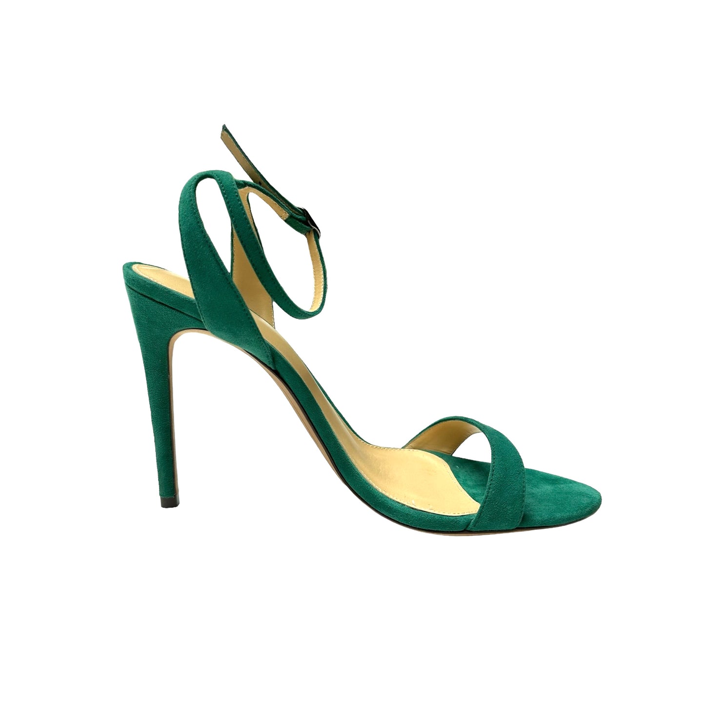 Green Suede Heels - 7