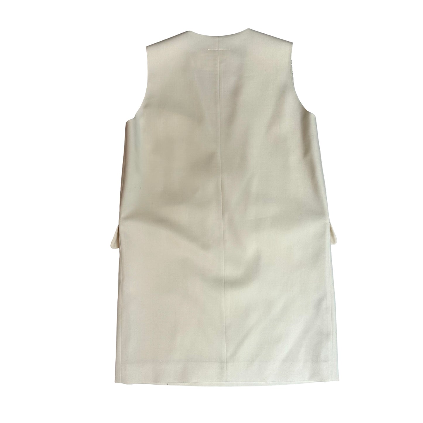 White Sleeveless Dress - M