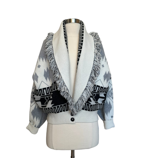 Black & Grey Cardigan - M