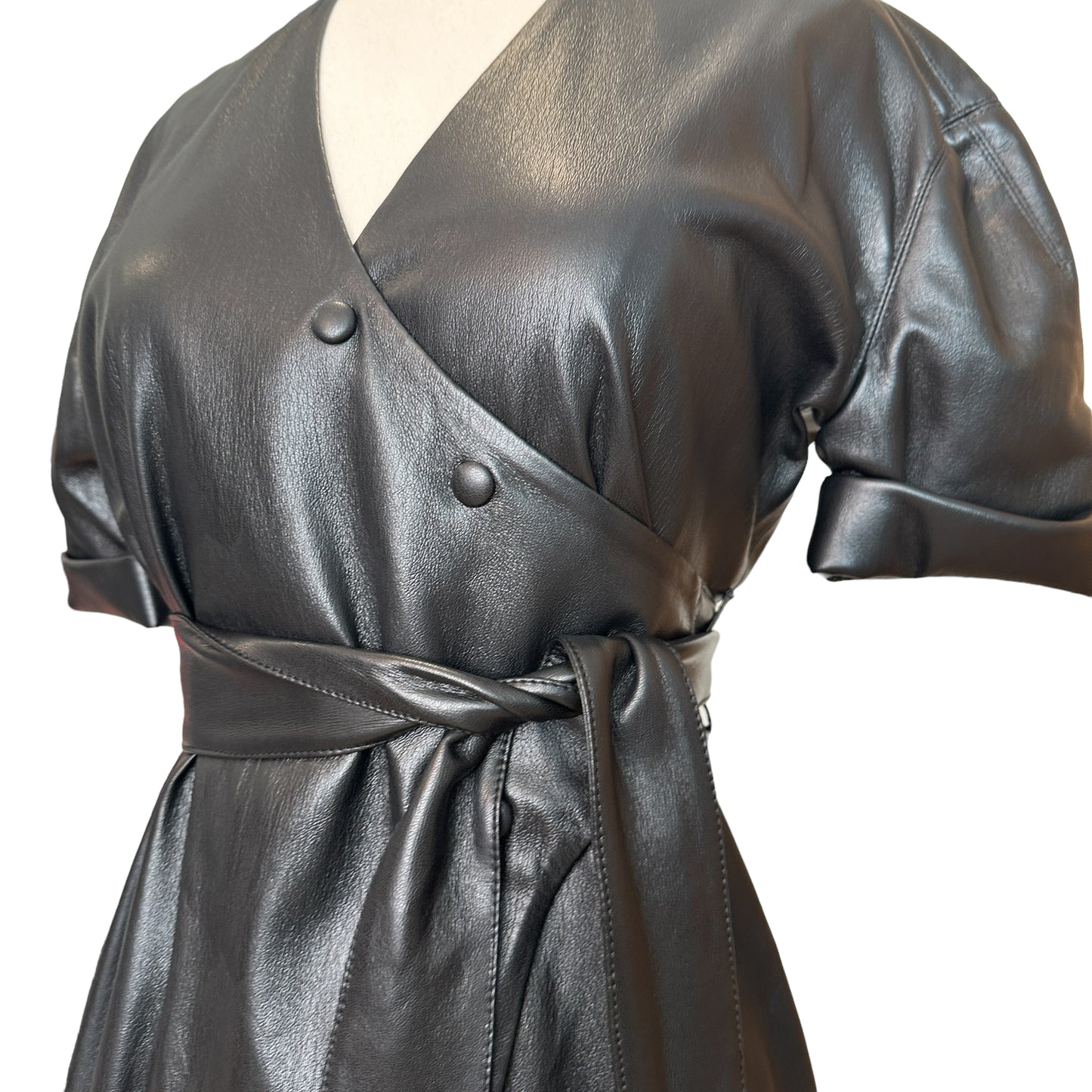 Faux-Leather Dress - XS