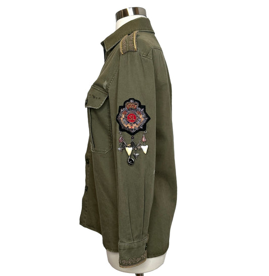 Kaki Logo Utility Jacket - XS