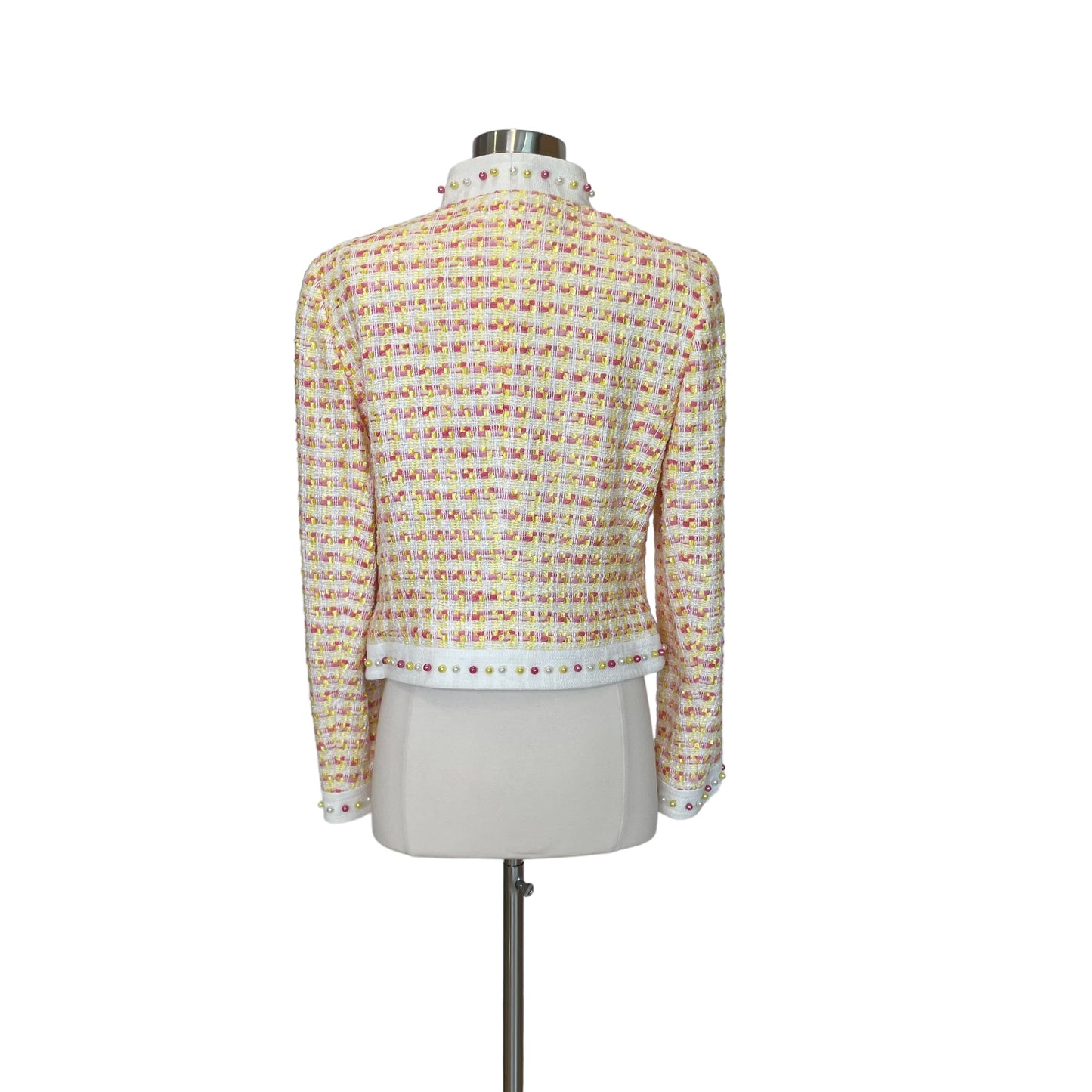 Pink and Yellow Tweed Jacket - 38
