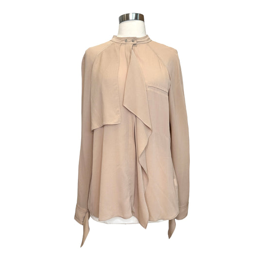 Beige Silk Shirt - M