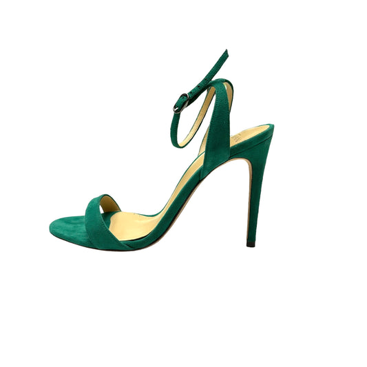 Green Suede Heels - 7