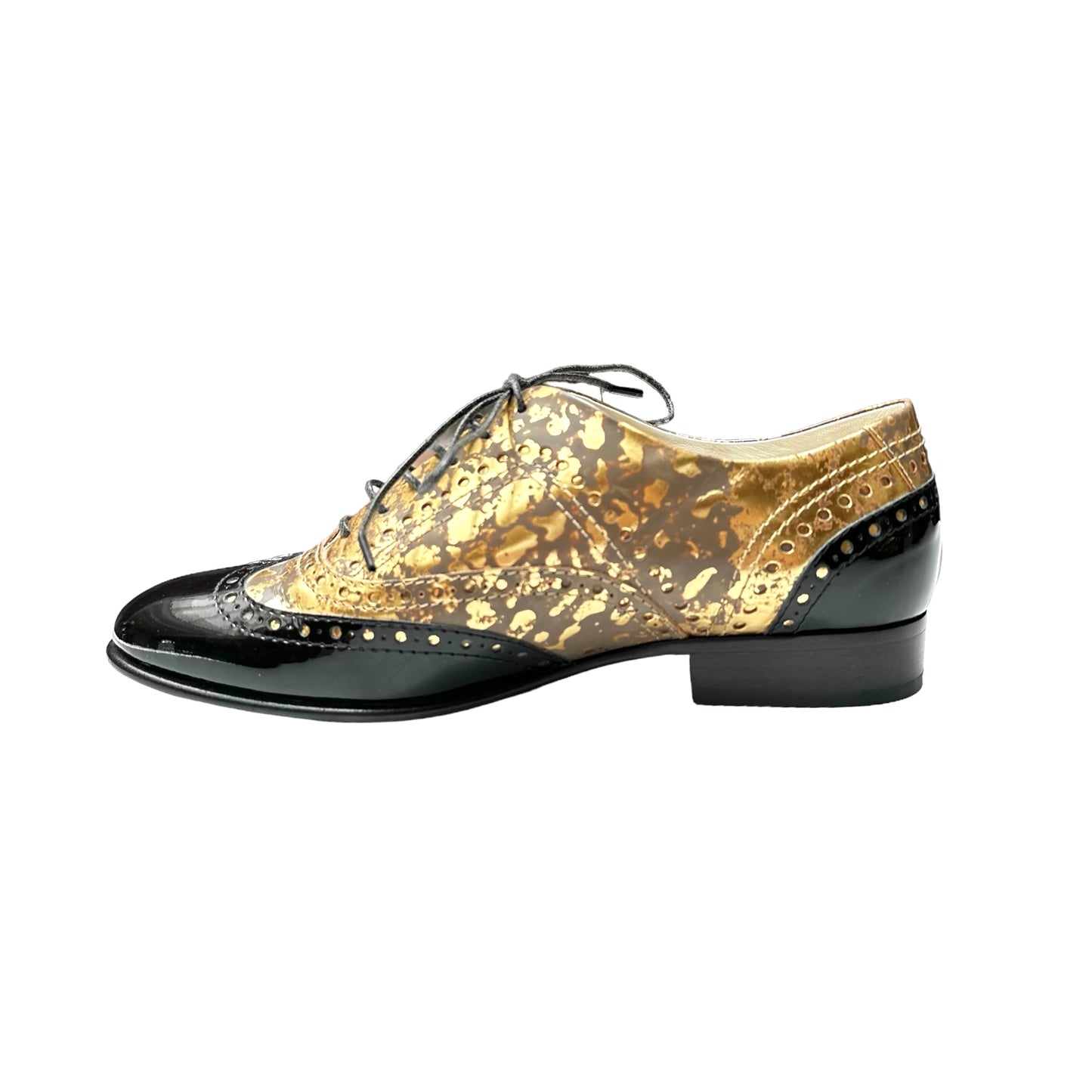 Black & Gold Loafers - 7.5