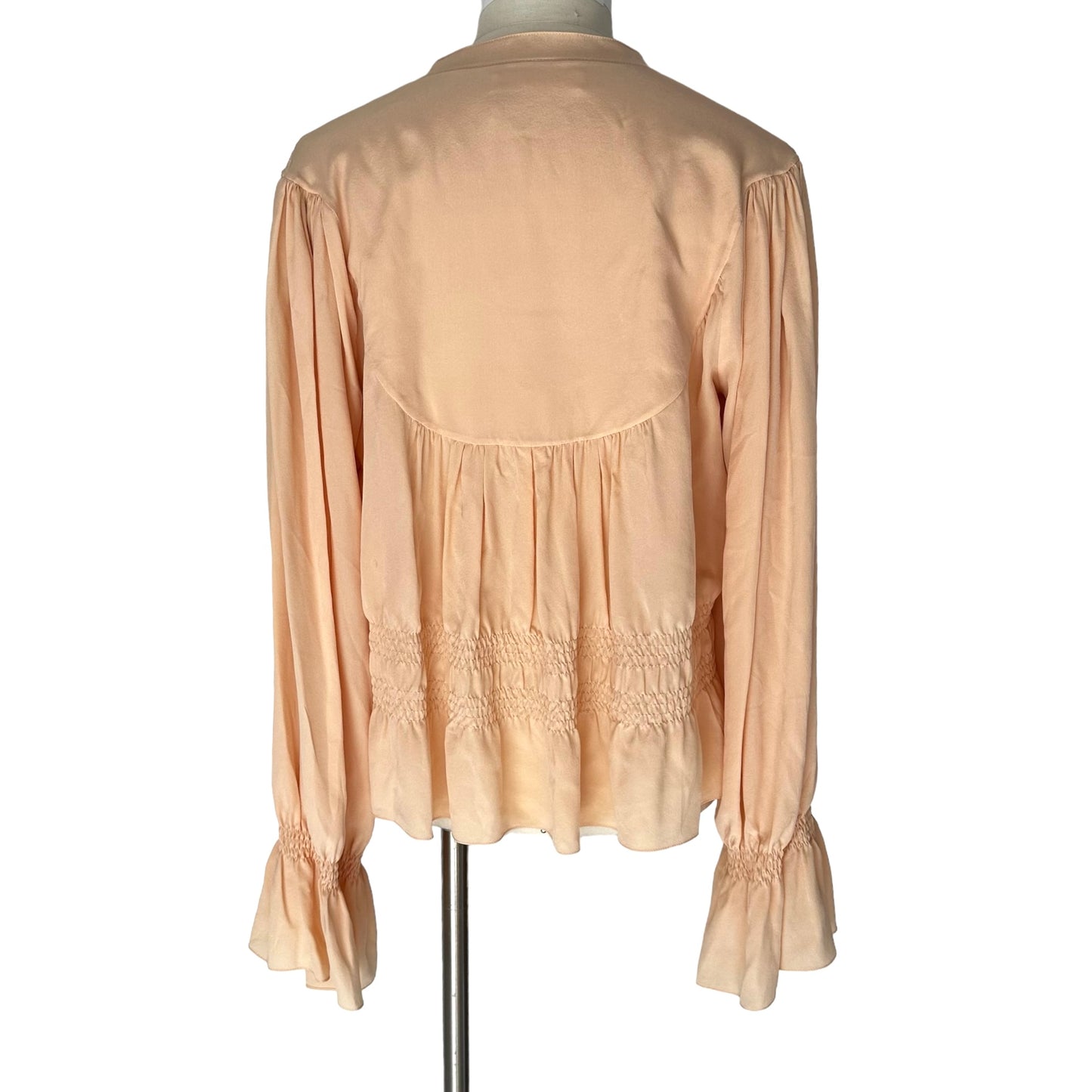 Light Orange Silk Blouse - S