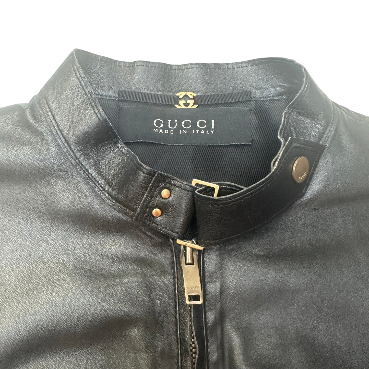 Black Leather Jacket by Tom Ford - S