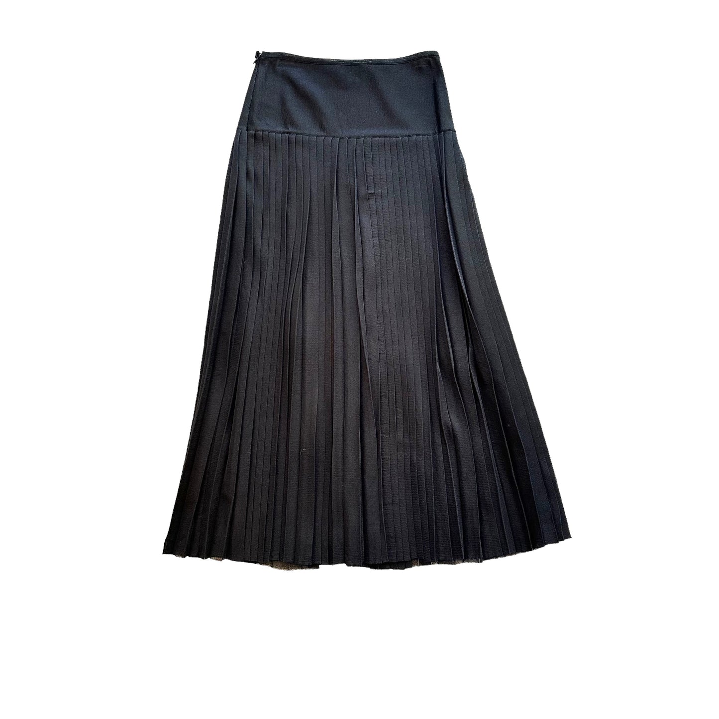 2021 Long Black Pleated Dress - 4