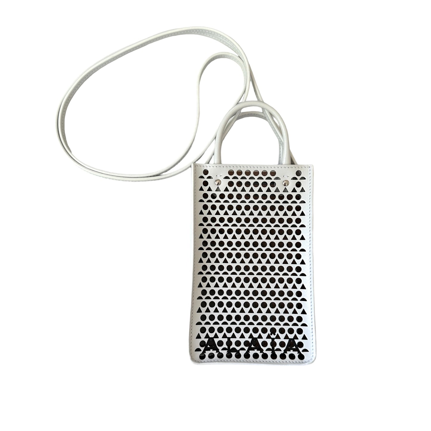 2022 White Perforated Mini Bag