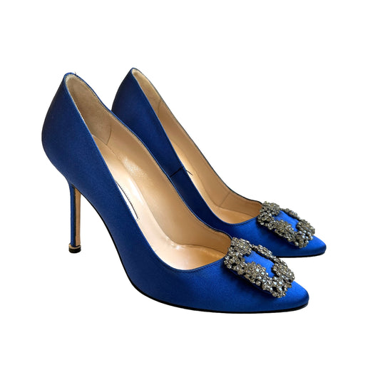 Satin Crystal Embellishments Heels - 8