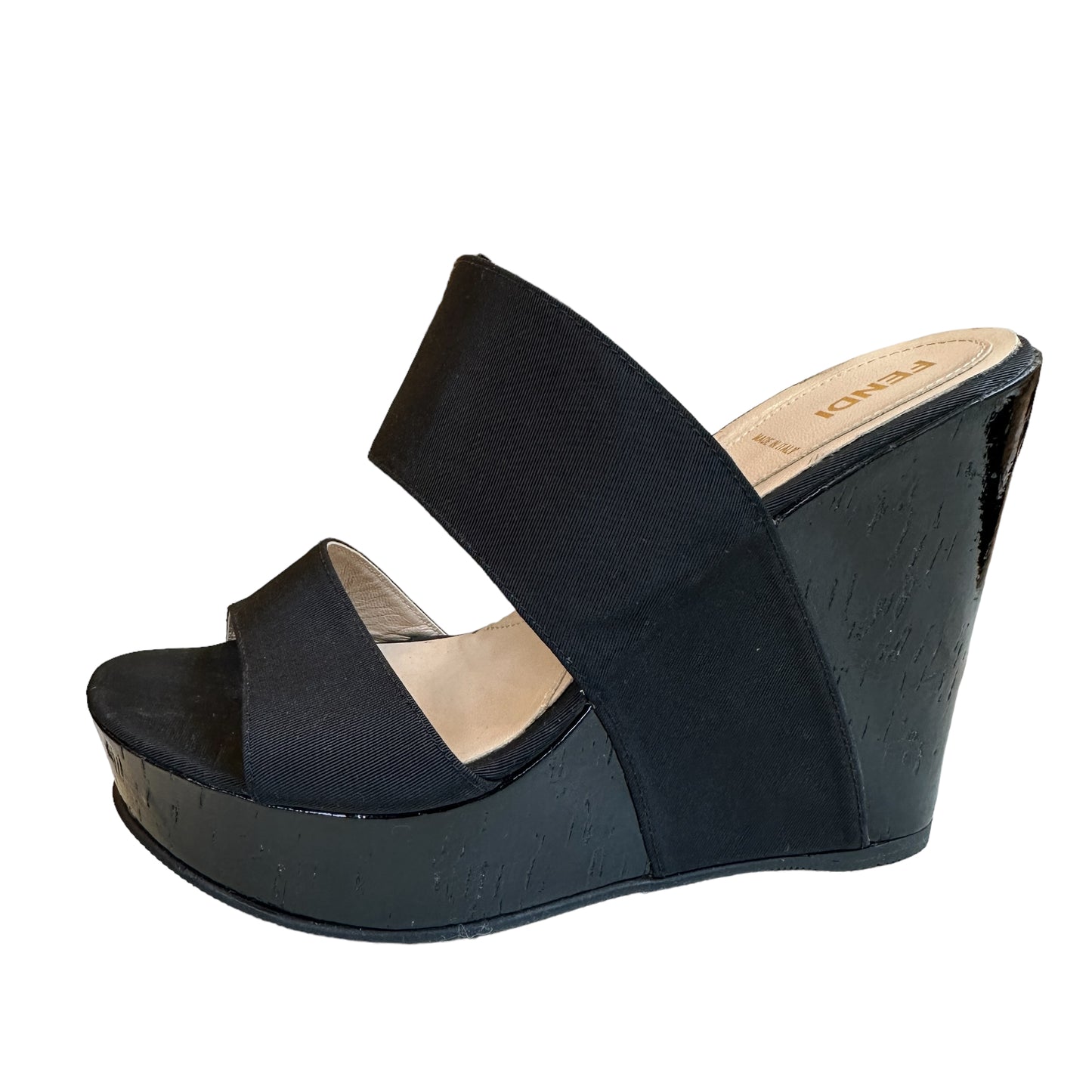 Black Platform Mules - 7.5