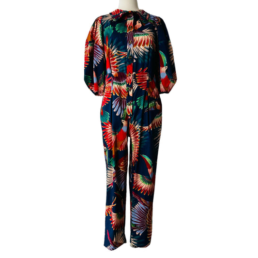 Tropical Print Jumpsuit - S