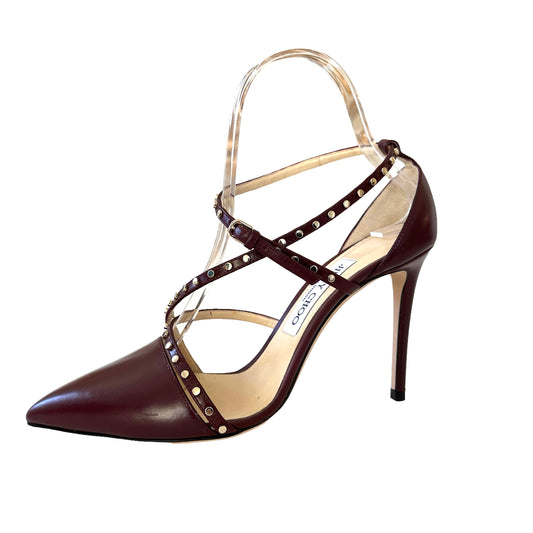 Burgundy High Heels - 7.5