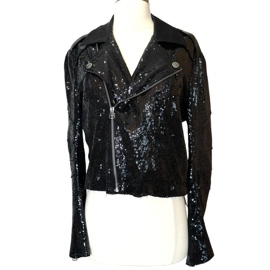 Black Sequin Jacket - M