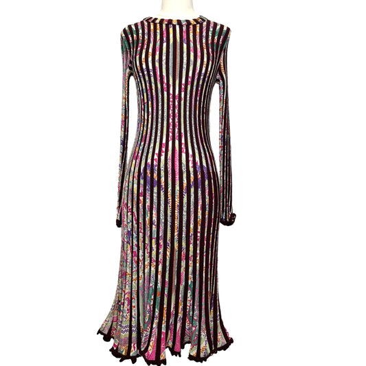 Printed Midi Dress - M