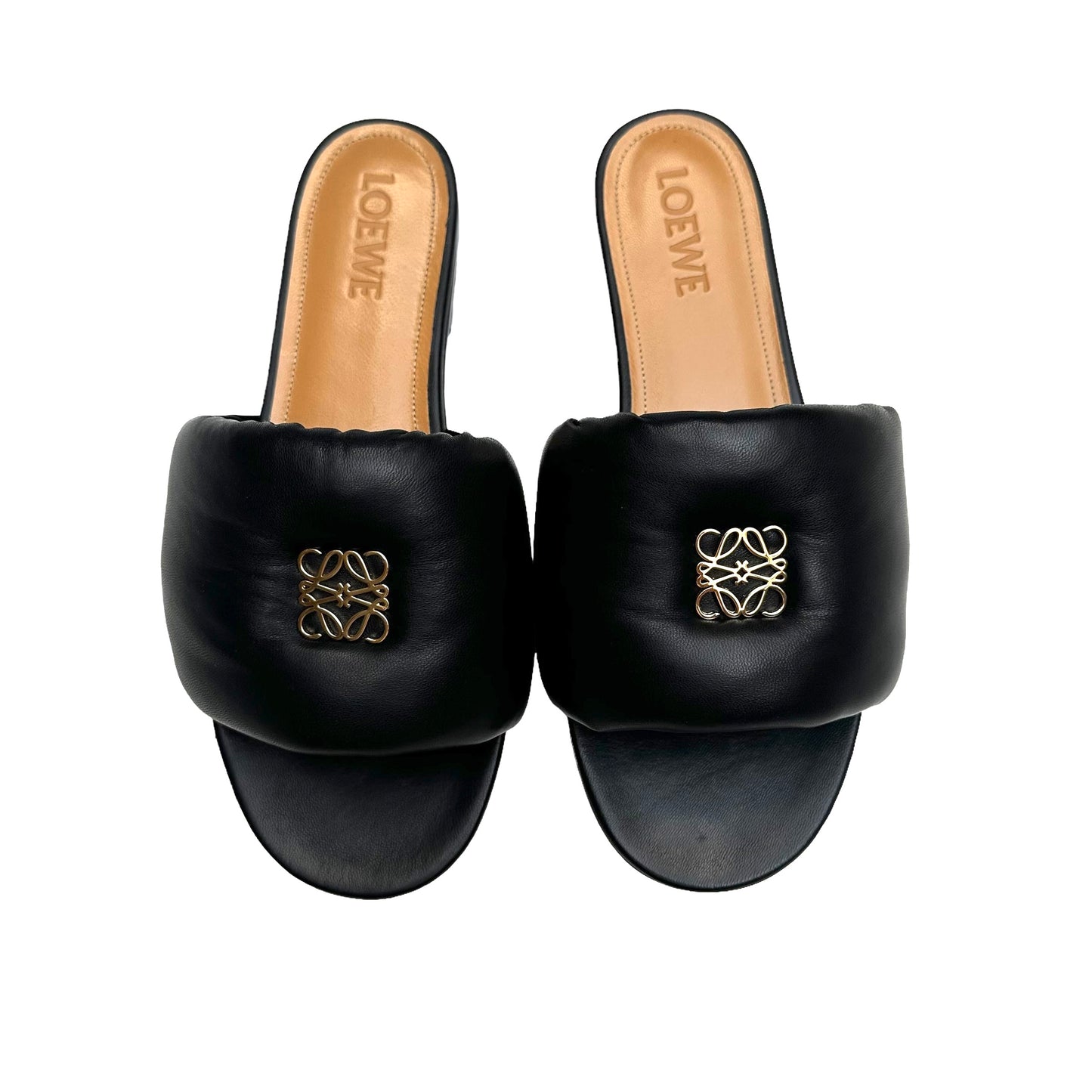 Black Padded Slides - 9