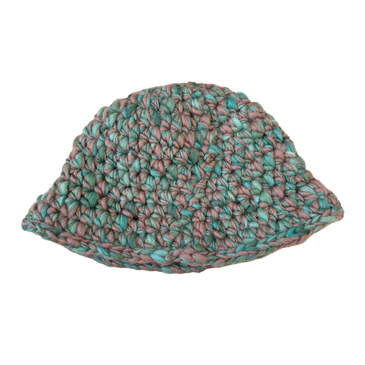 Green Wool Crochet Hat