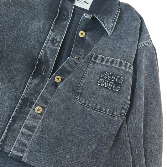 Back Denim Logo Shirt - L