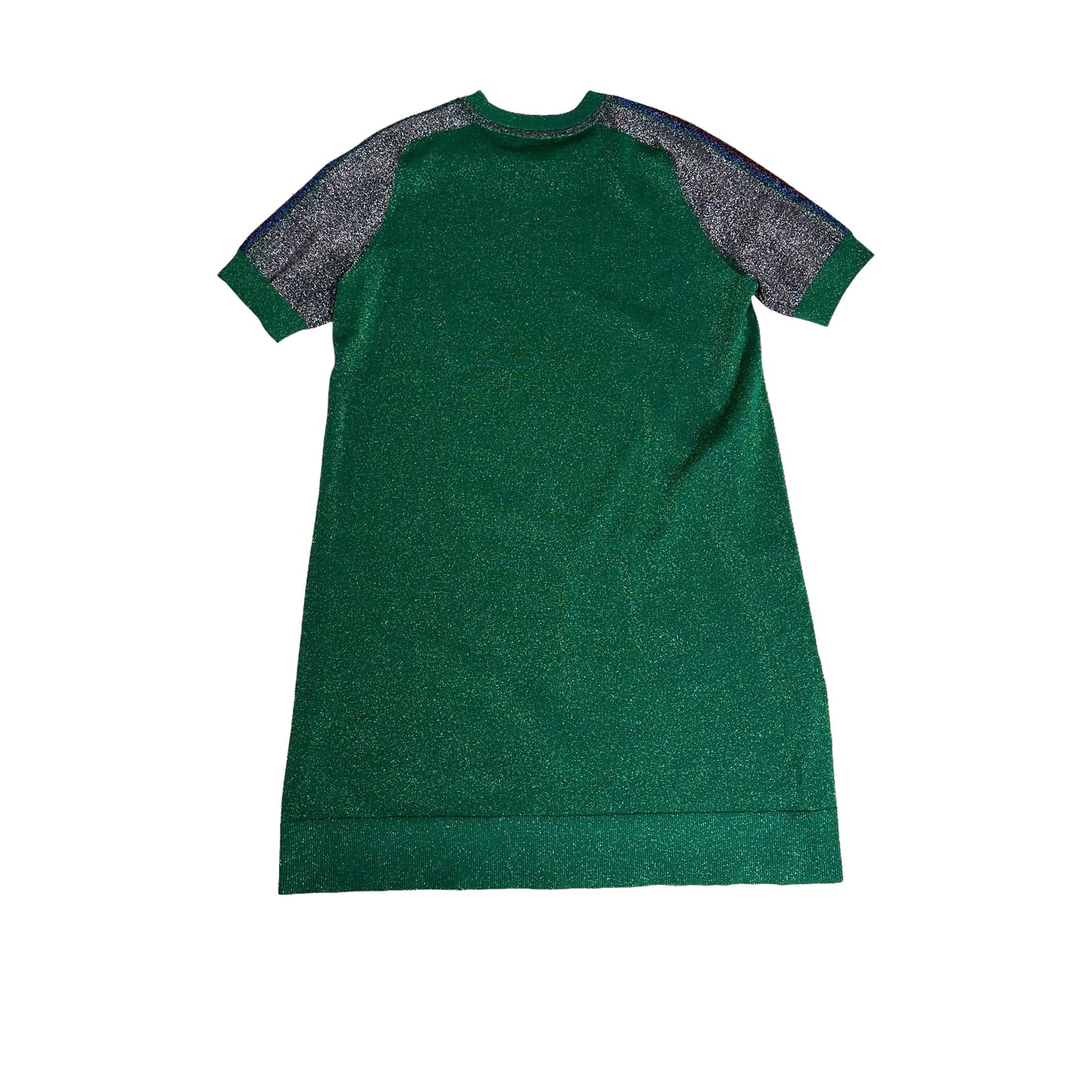 Metallic Green Logo Dress - S