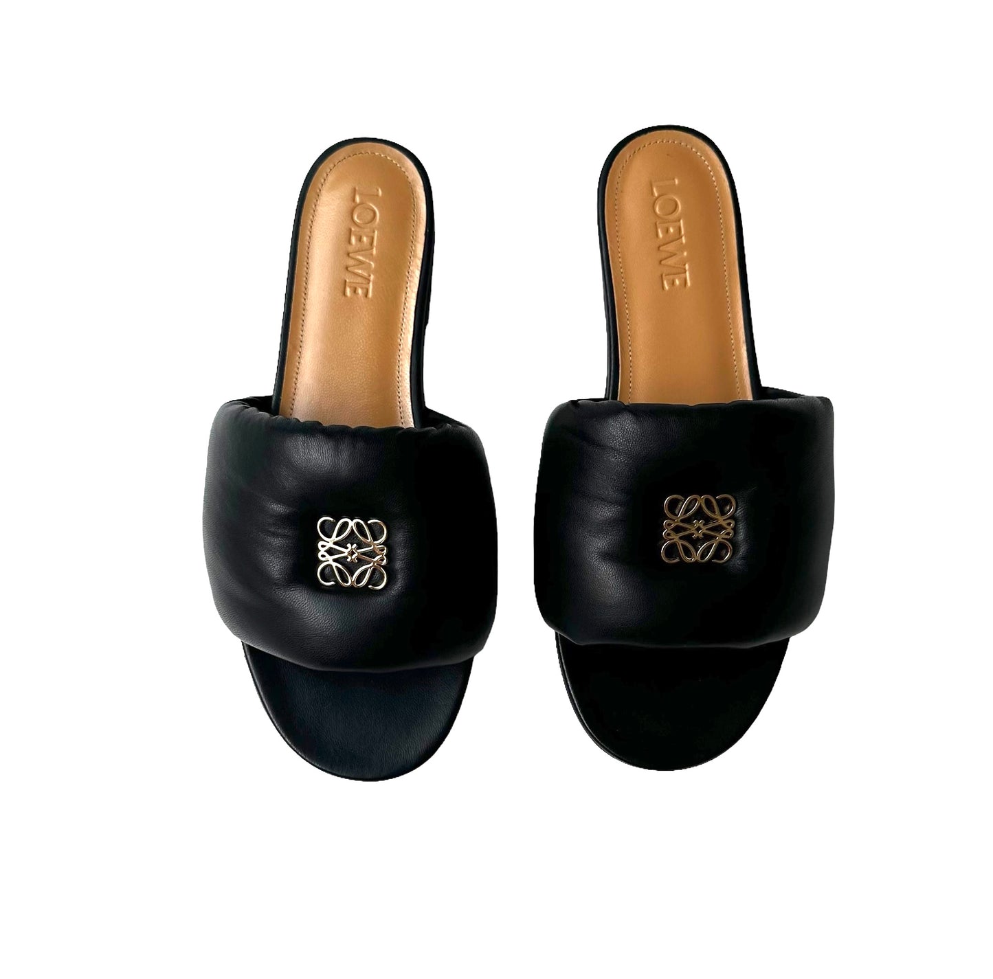 Black Padded Slides - 9