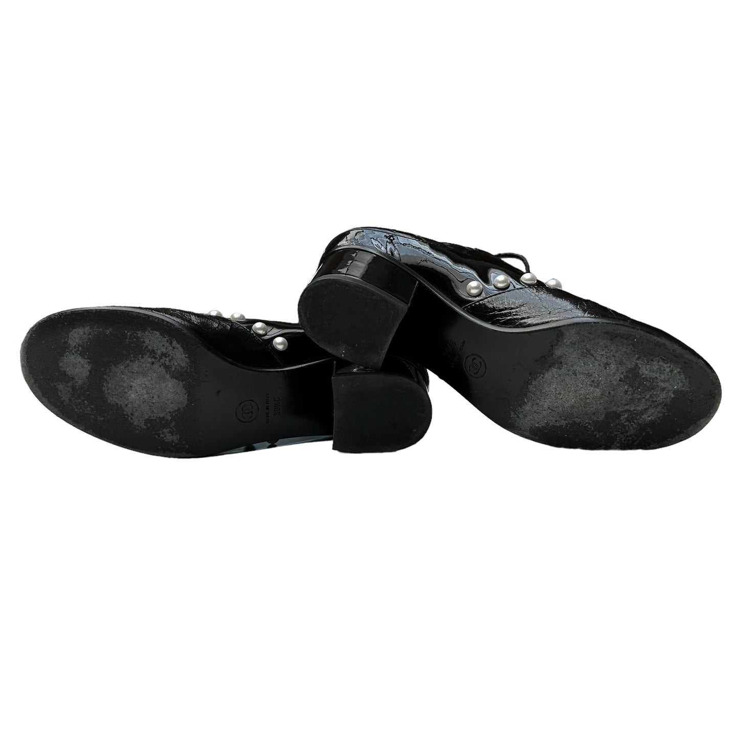 Black Patent Loafers - 9.5