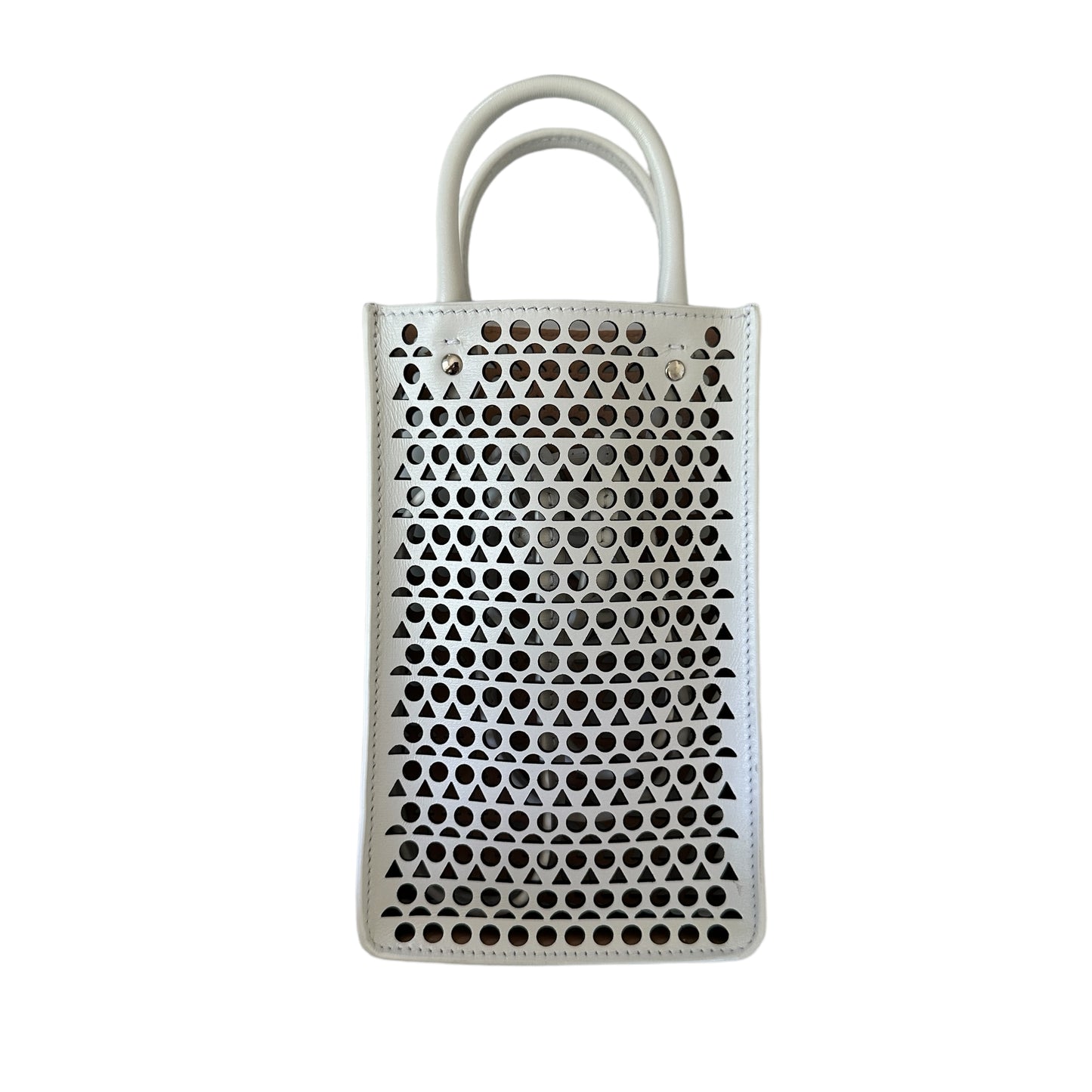 2022 White Perforated Mini Bag