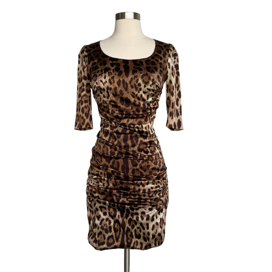 Leopard Silk Dress - XS