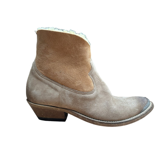 Suede & Shearling Boots - 7