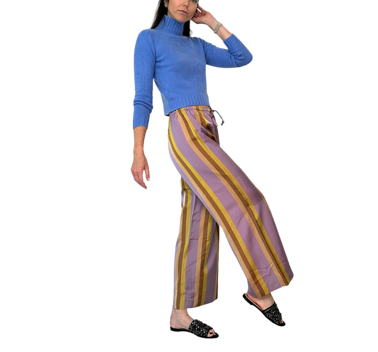 Multicolor Striped Pants - XS