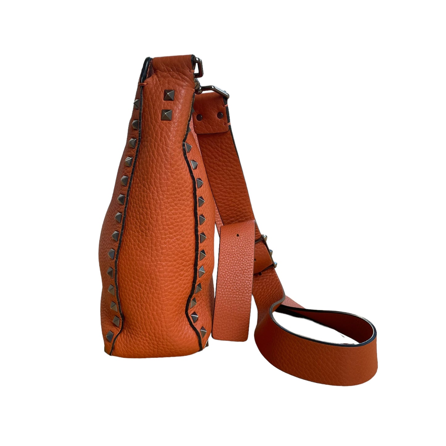 Orange Rockstud Crossbody Bag
