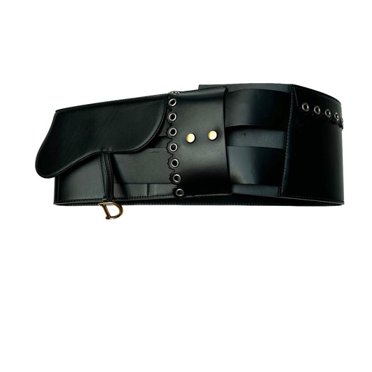 Black Belt with Saddle Pocket