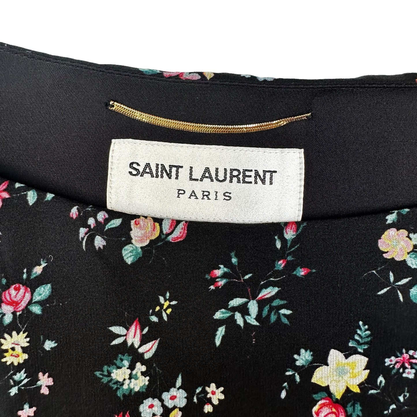 Floral Black Dress - S