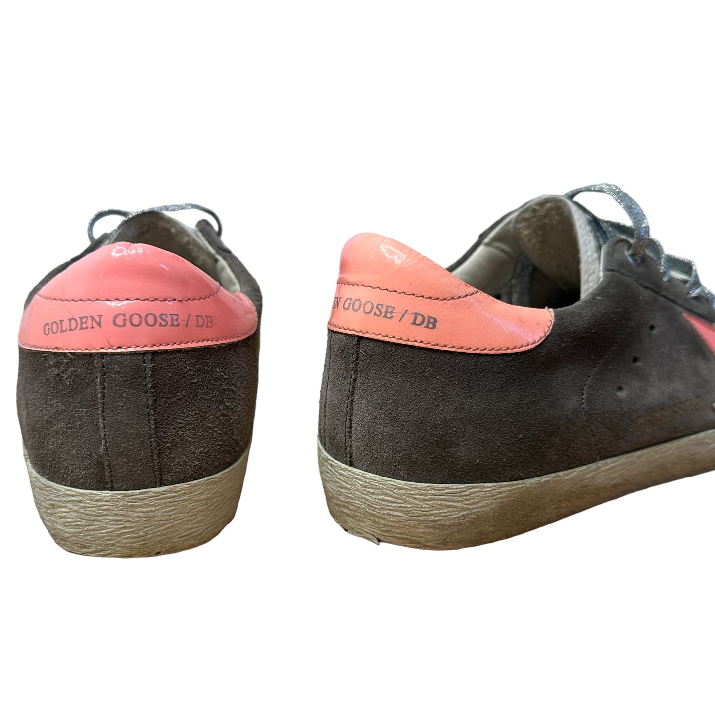 Grey & Bubblegum Pink Sneakers - 9