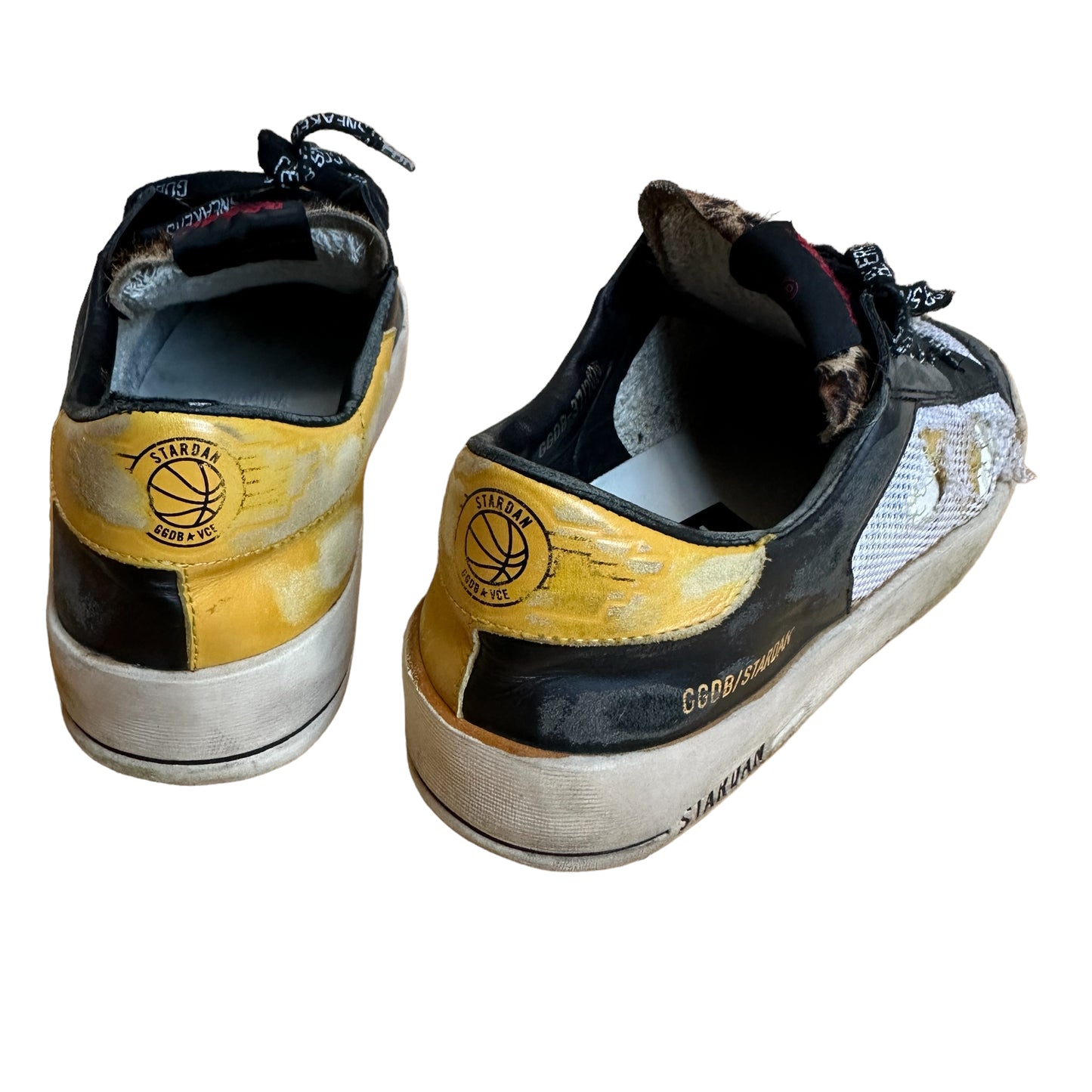 Black & Yellow Mesh Sneakers - 8