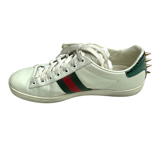 Sneakers w/Spikes & Faux-Pearl Accents - 8