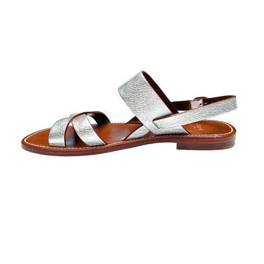 Silver Leather Sandals - 9